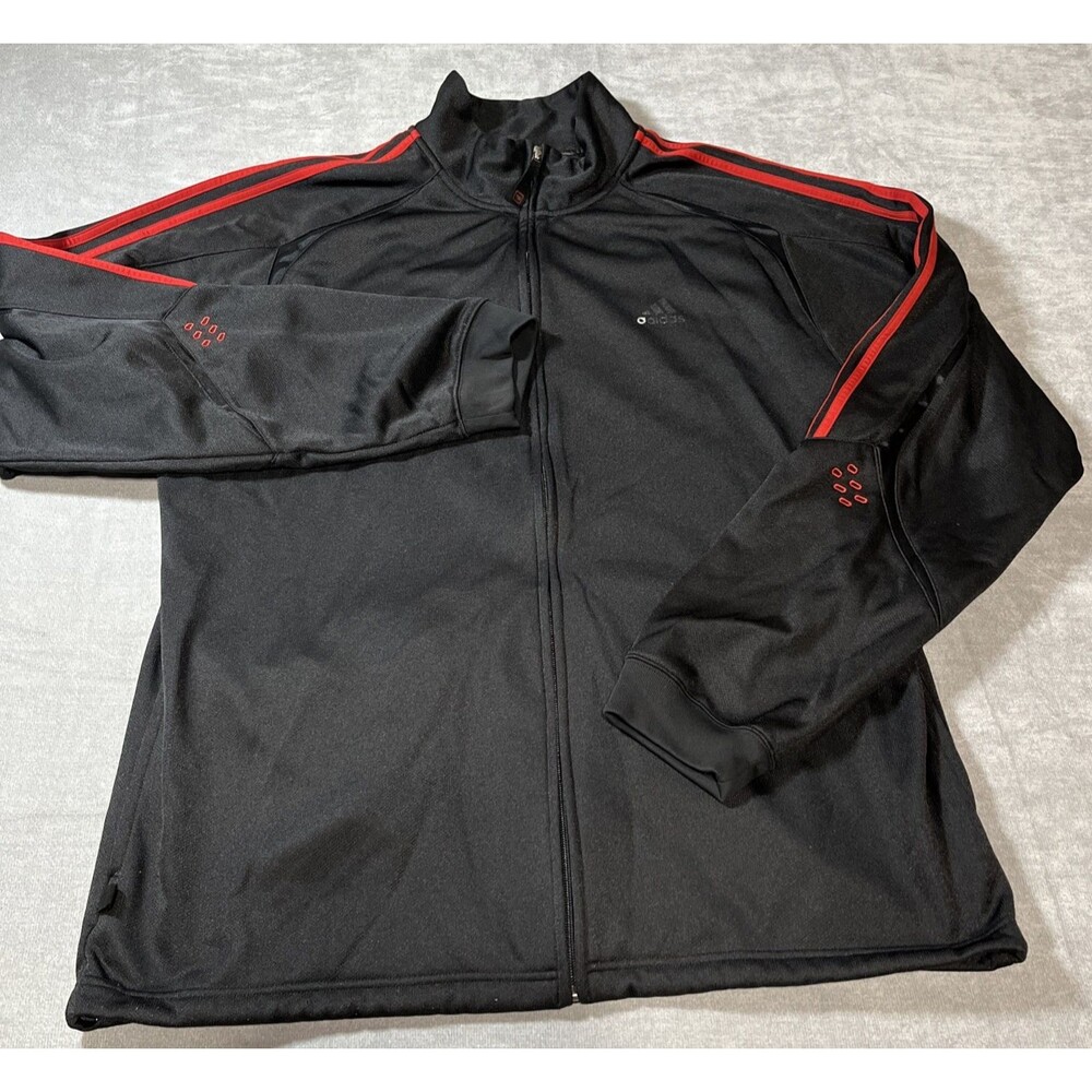 Adidas Tracy McGrady Basketball Warm-Up Jacket Mens XL 2007 T-MAC Y2K Black Red